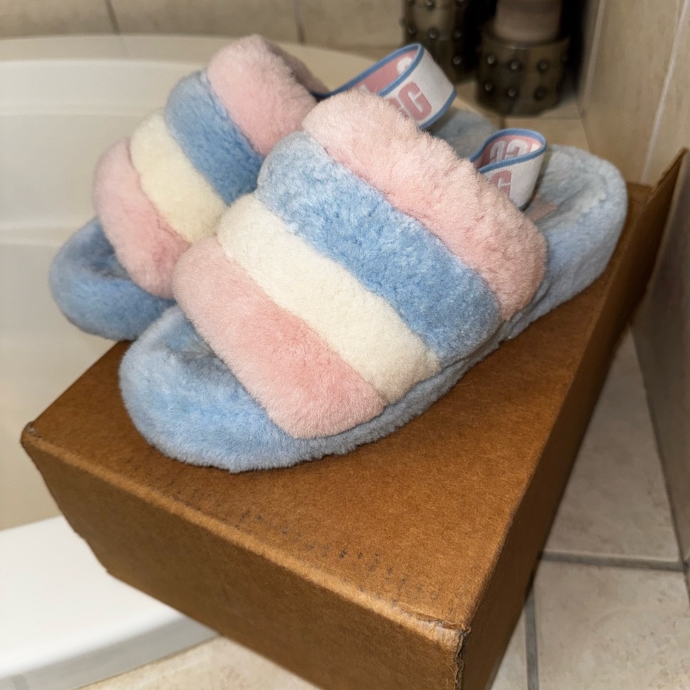 UGG Pastel Fluffy Slippers